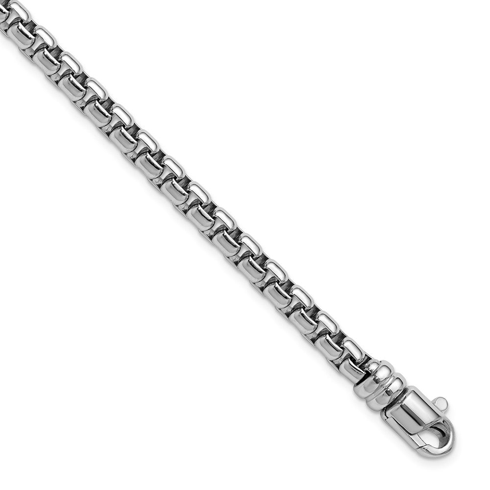 Sterling Silver Rhodium-Plated 5.4mm Venetian Box Chain Bracelet