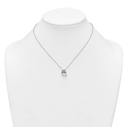 Sterling Silver Polished Pebble 16 Inch with 2 Inch Extension Necklace