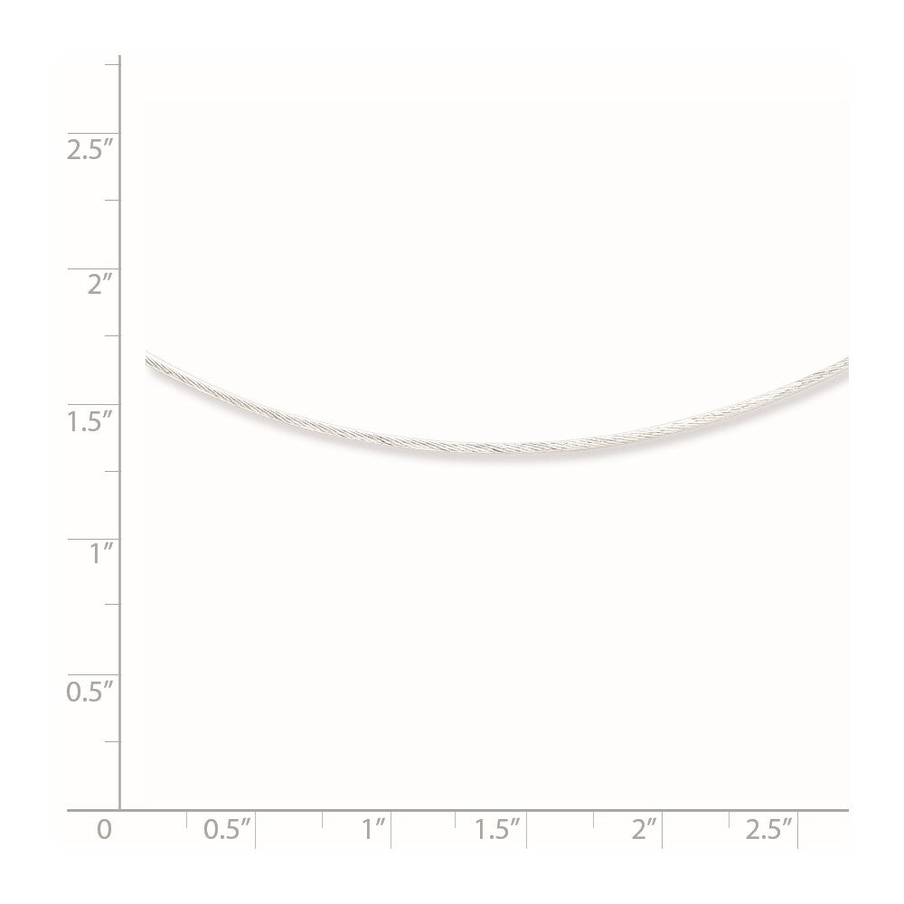 Sterling Silver 1mm Twisted Neckwire