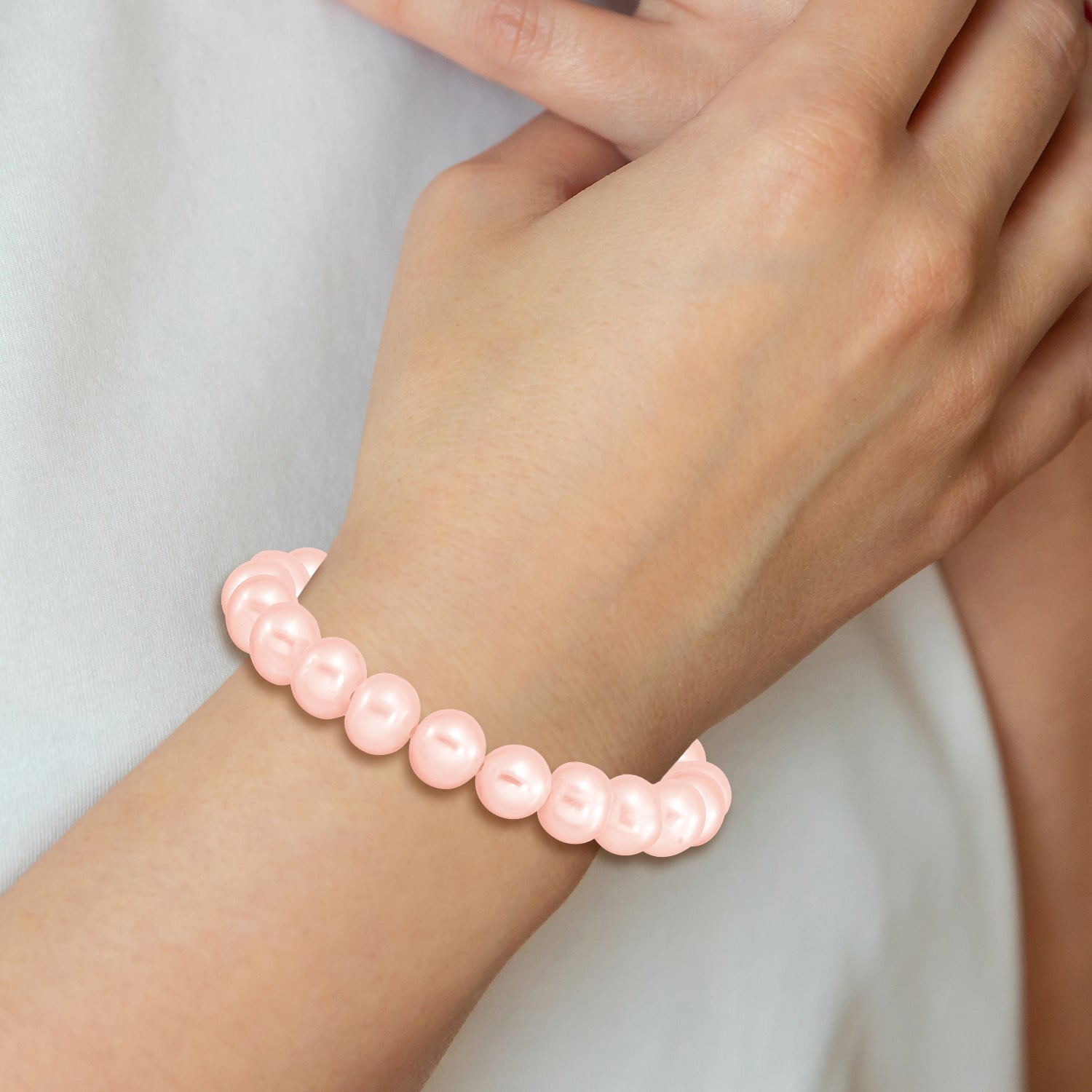 Fashion Madi K 5-6mm Pink Freshwater Cultured Pearl Children'S Stretch Bracelet