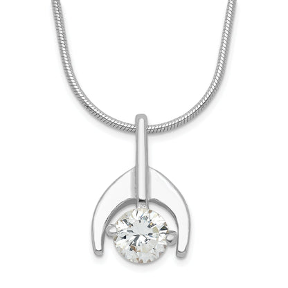 Sterling Silver Cz Necklace