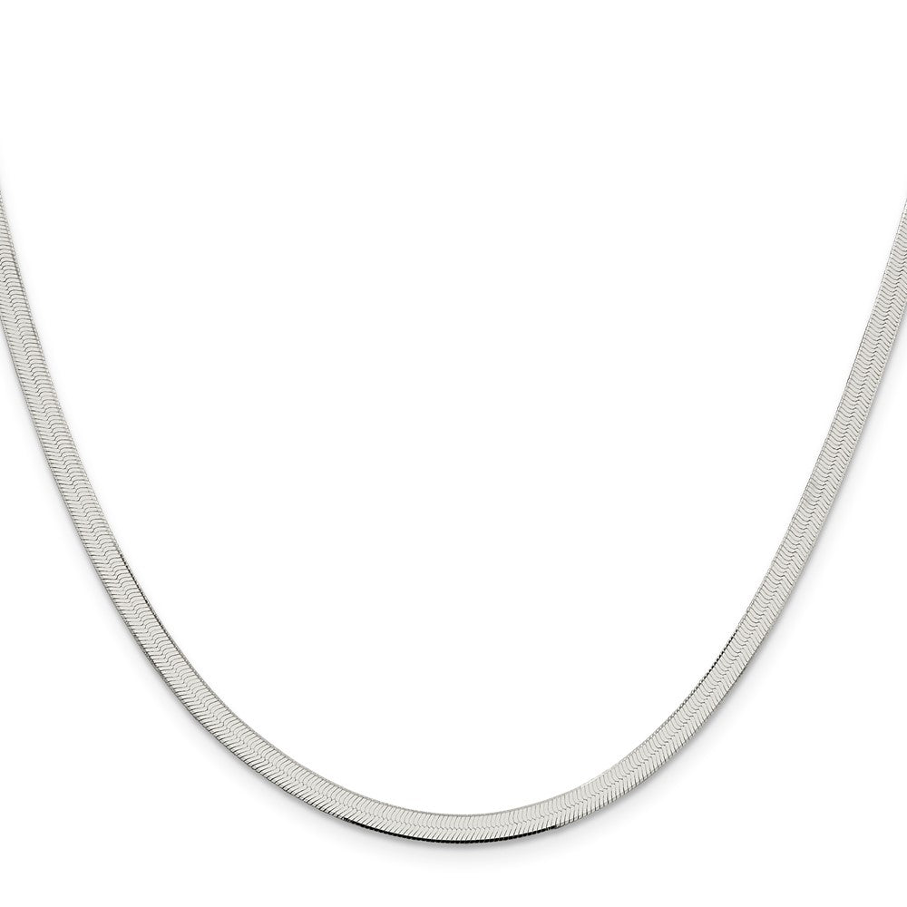 16 Inch Sterling Silver 3.5mm Magic Herringbone Chain Necklace