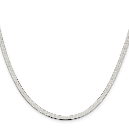 20 Inch Sterling Silver 3.5mm Magic Herringbone Chain Necklace
