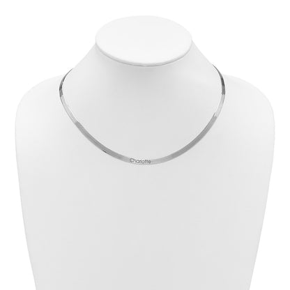 18 Inch Sterling Silver 4.5mm Magic Herringbone Chain Necklace