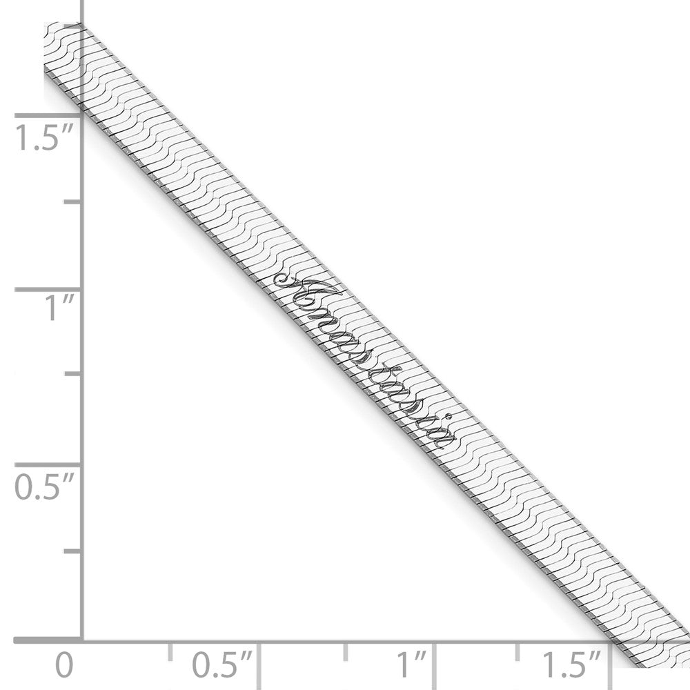 7 Inch Sterling Silver 4.5mm Magic Herringbone Chain Bracelet