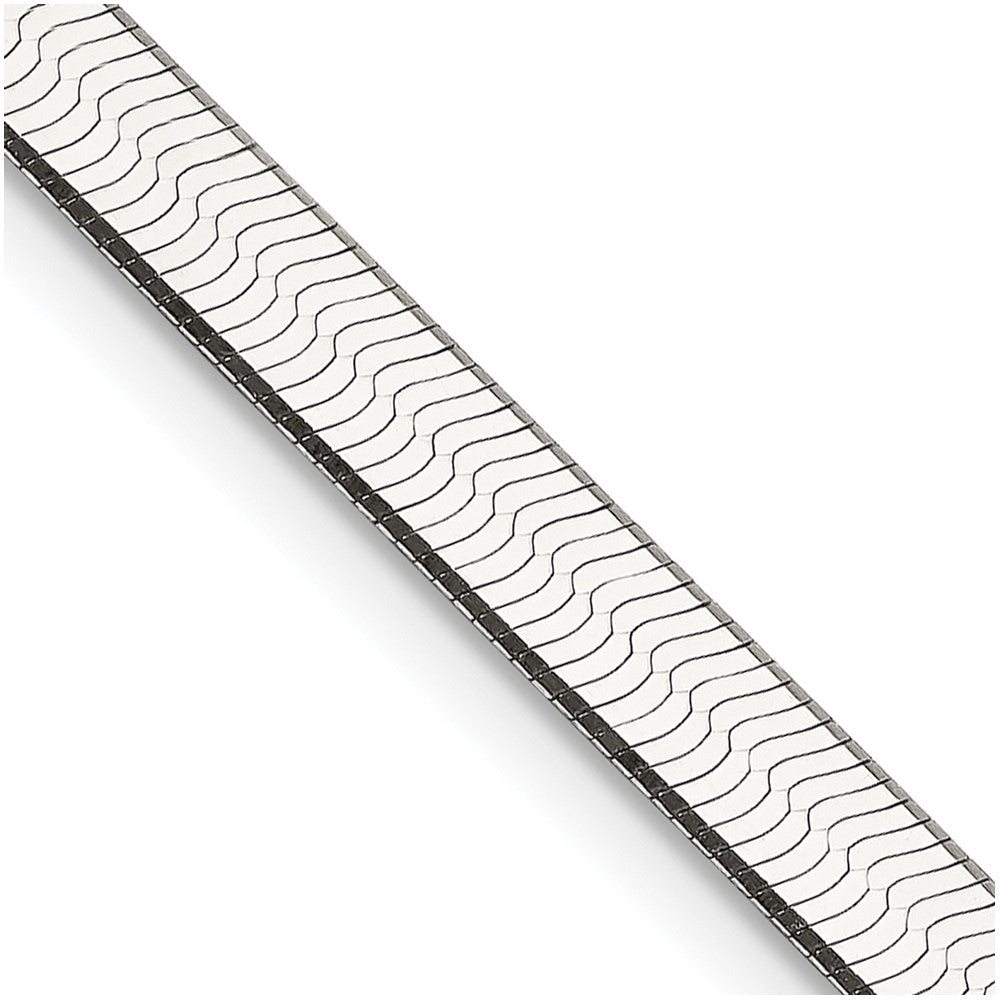 18 Inch Sterling Silver 4.5mm Magic Herringbone Chain Necklace