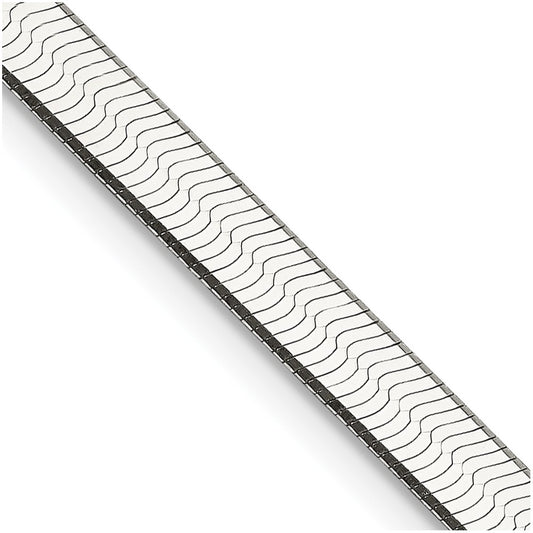 16 Inch Sterling Silver 4.5mm Magic Herringbone Chain Necklace