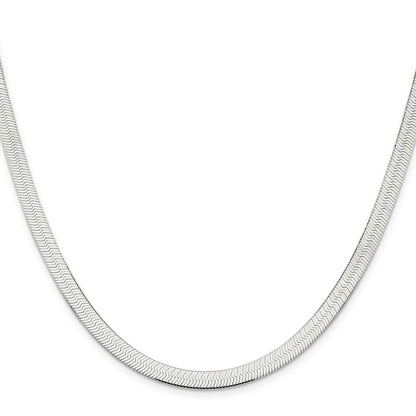 16 Inch Sterling Silver 5.25mm Magic Herringbone Chain Necklace