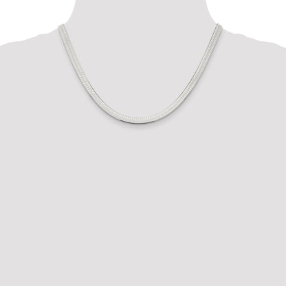 18 Inch Sterling Silver 5.25mm Magic Herringbone Chain Necklace