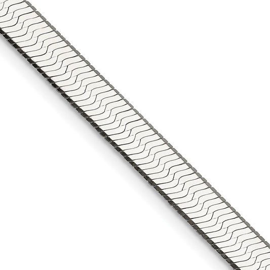 20 Inch Sterling Silver 7.3mm Magic Herringbone Chain Necklace