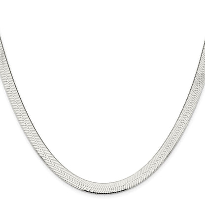 18 Inch Sterling Silver 8mm Magic Herringbone Chain Necklace