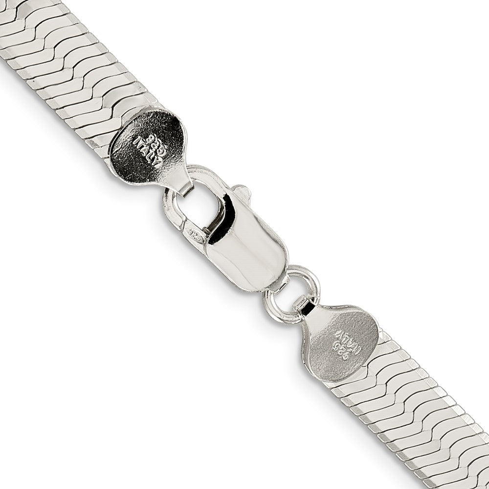 18 Inch Sterling Silver 8mm Magic Herringbone Chain Necklace