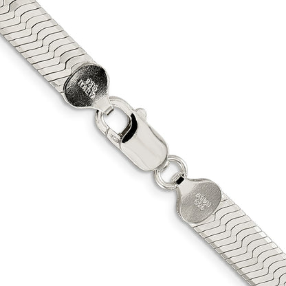 18 Inch Sterling Silver 8mm Magic Herringbone Chain Necklace