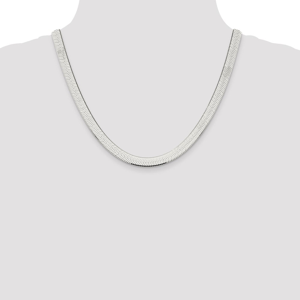 20 Inch Sterling Silver 8mm Magic Herringbone Chain Necklace