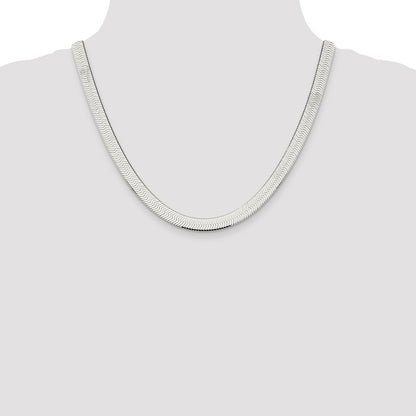 20 Inch Sterling Silver 8mm Magic Herringbone Chain Necklace