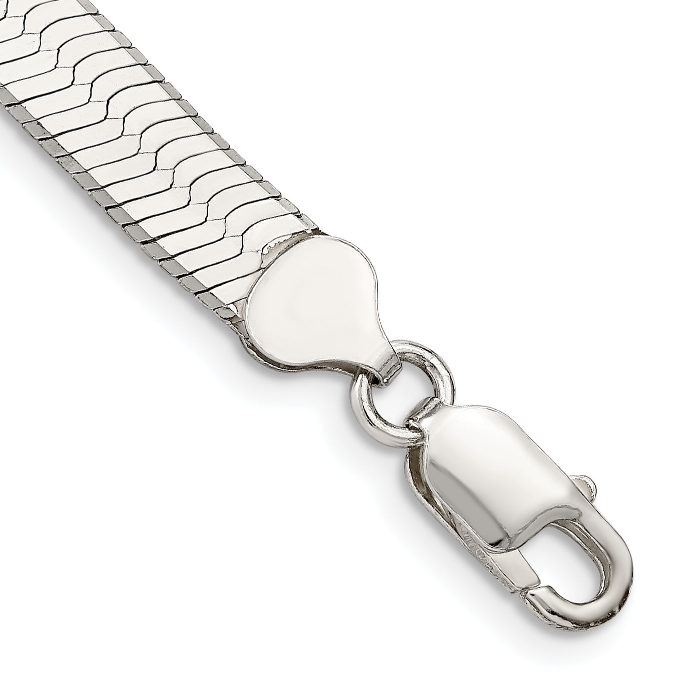 7 Inch Sterling Silver 8mm Magic Herringbone Chain Bracelet