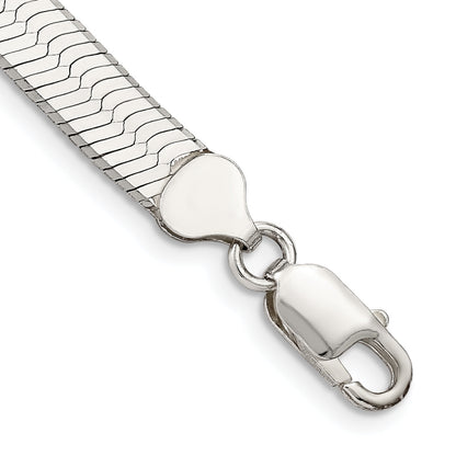 7 Inch Sterling Silver 8mm Magic Herringbone Chain Bracelet