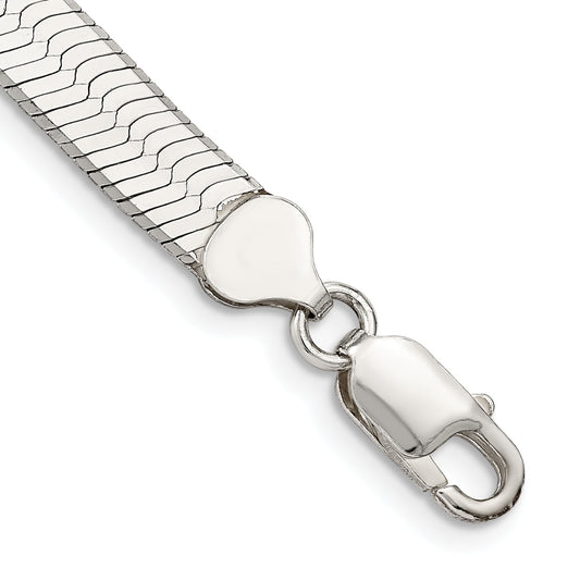 8 Inch Sterling Silver 8mm Magic Herringbone Chain Bracelet