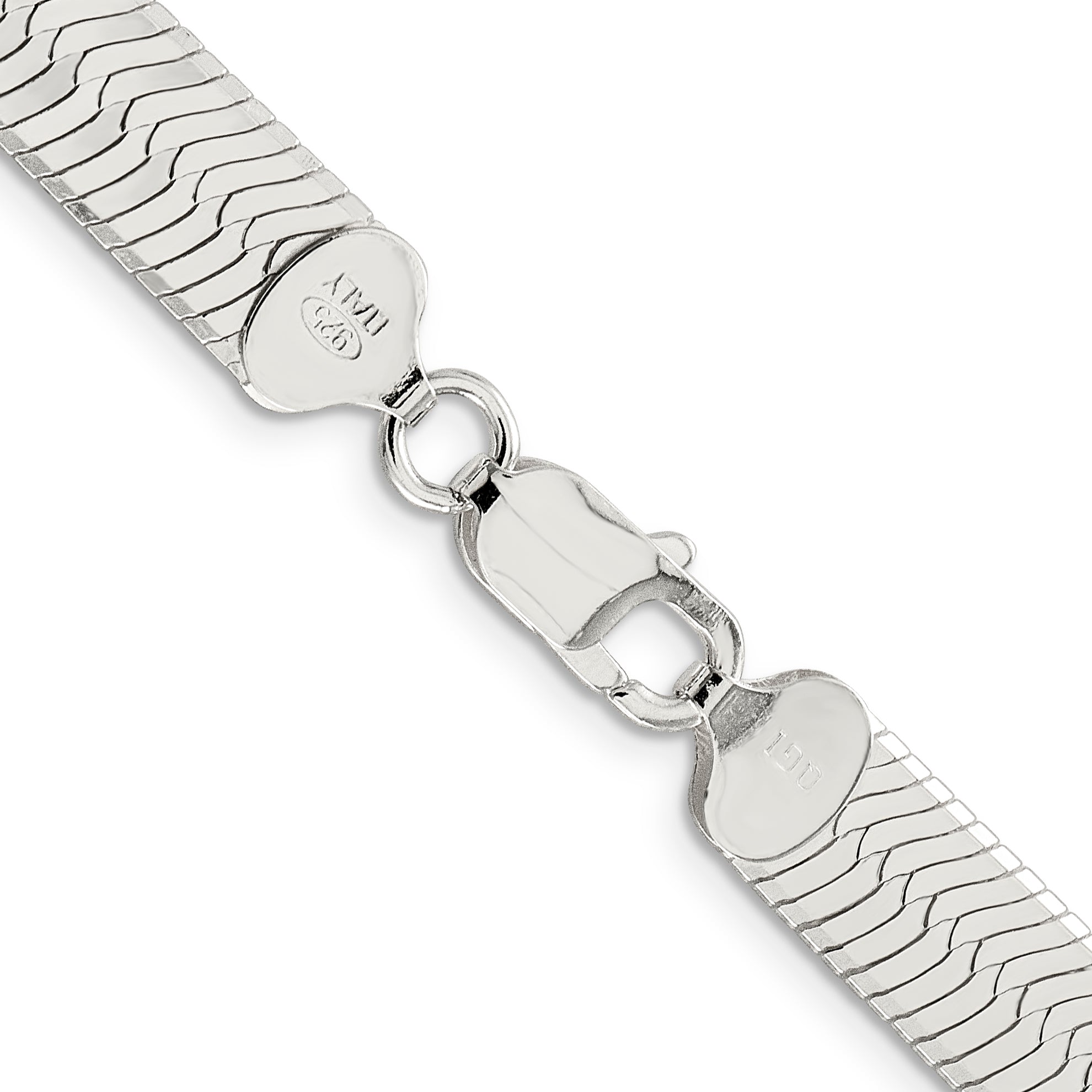 18 Inch Sterling Silver 8.75mm Magic Herringbone Chain Necklace