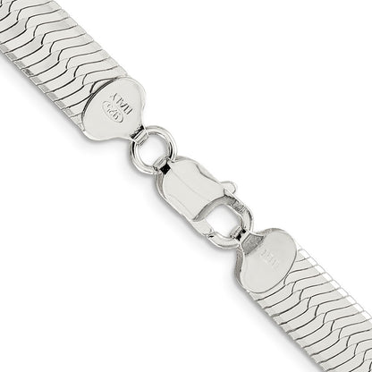 24 Inch Sterling Silver 8.75mm Magic Herringbone Chain Necklace