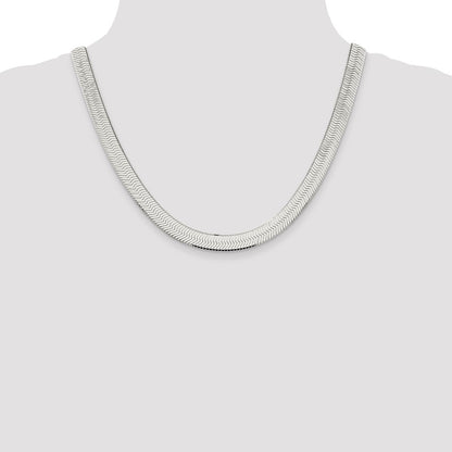 20 Inch Sterling Silver 8.75mm Magic Herringbone Chain Necklace