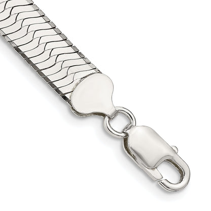 7 Inch Sterling Silver 8.75mm Magic Herringbone Chain Bracelet