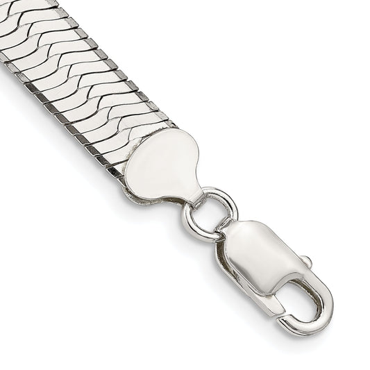 7 Inch Sterling Silver 8.75mm Magic Herringbone Chain Bracelet