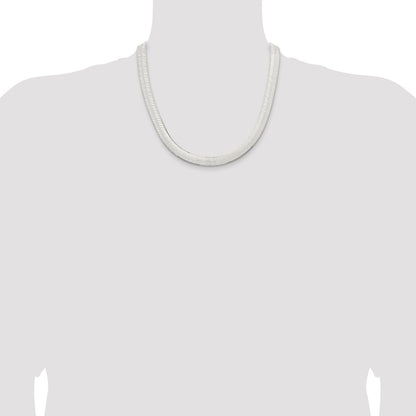 20 Inch Sterling Silver 10.5mm Magic Herringbone Chain Necklace