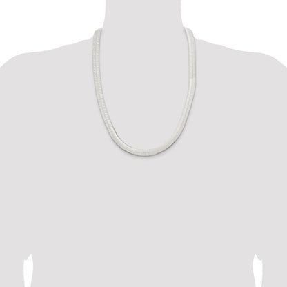 24 Inch Sterling Silver 10.5mm Magic Herringbone Chain Necklace