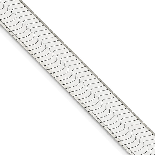 18 Inch Sterling Silver 10.5mm Magic Herringbone Chain Necklace