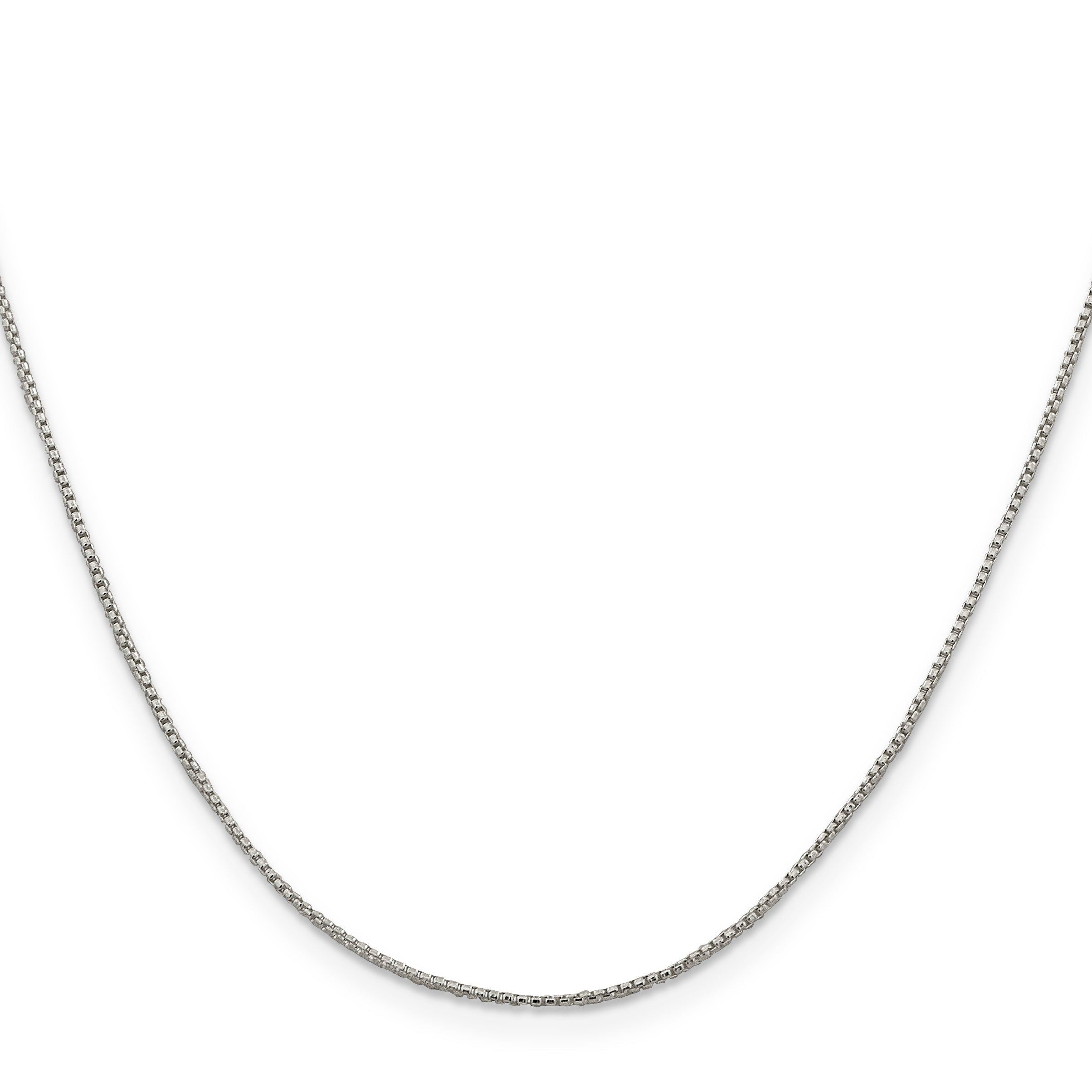 42 Inch Sterling Silver 1mm Round Box Chain Necklace