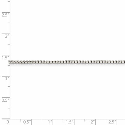 42 Inch Sterling Silver 1.75mm Round Box Chain Necklace