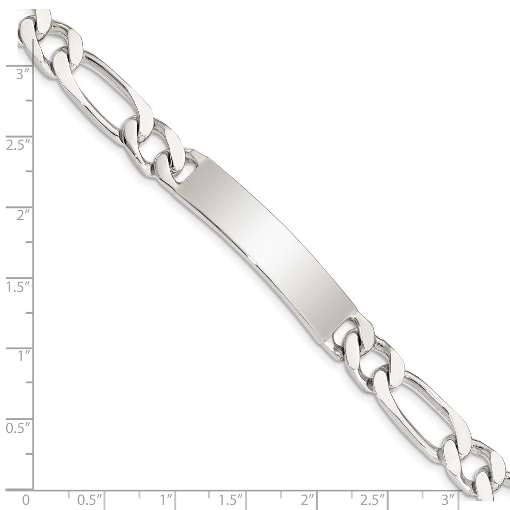 8.5 Inch Sterling Silver 8.5Inch Polished Engraveable Figaro Link Id Bracelet