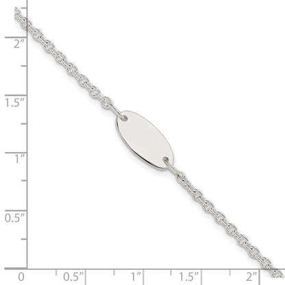 6 Inch Sterling Silver Polished Childrens 6In Id Bracelet