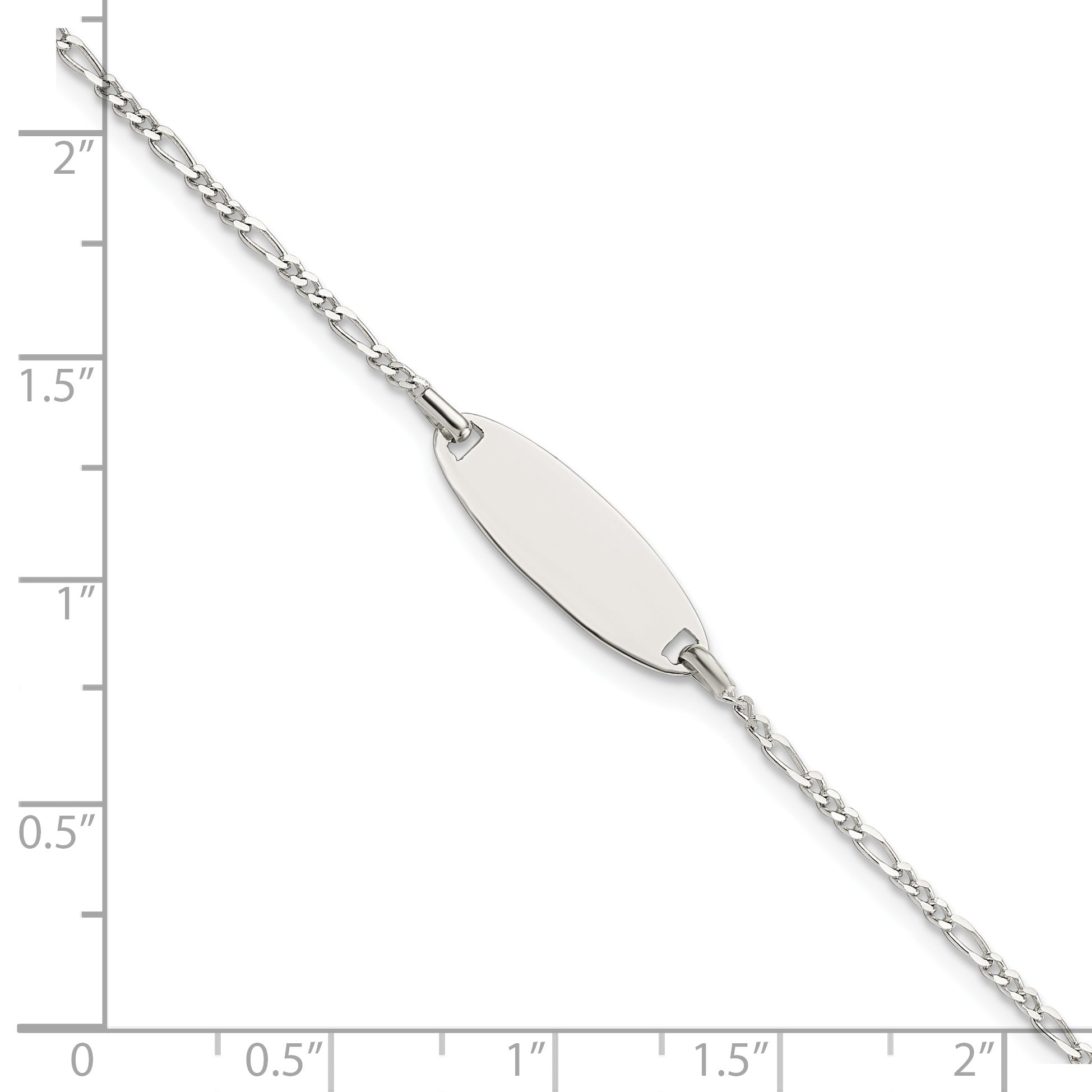 6 Inch Sterling Silver Polished Childrens 6In Id Bracelet