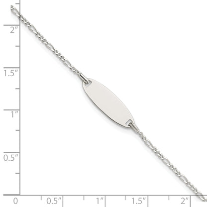 6 Inch Sterling Silver Polished Childrens 6In Id Bracelet