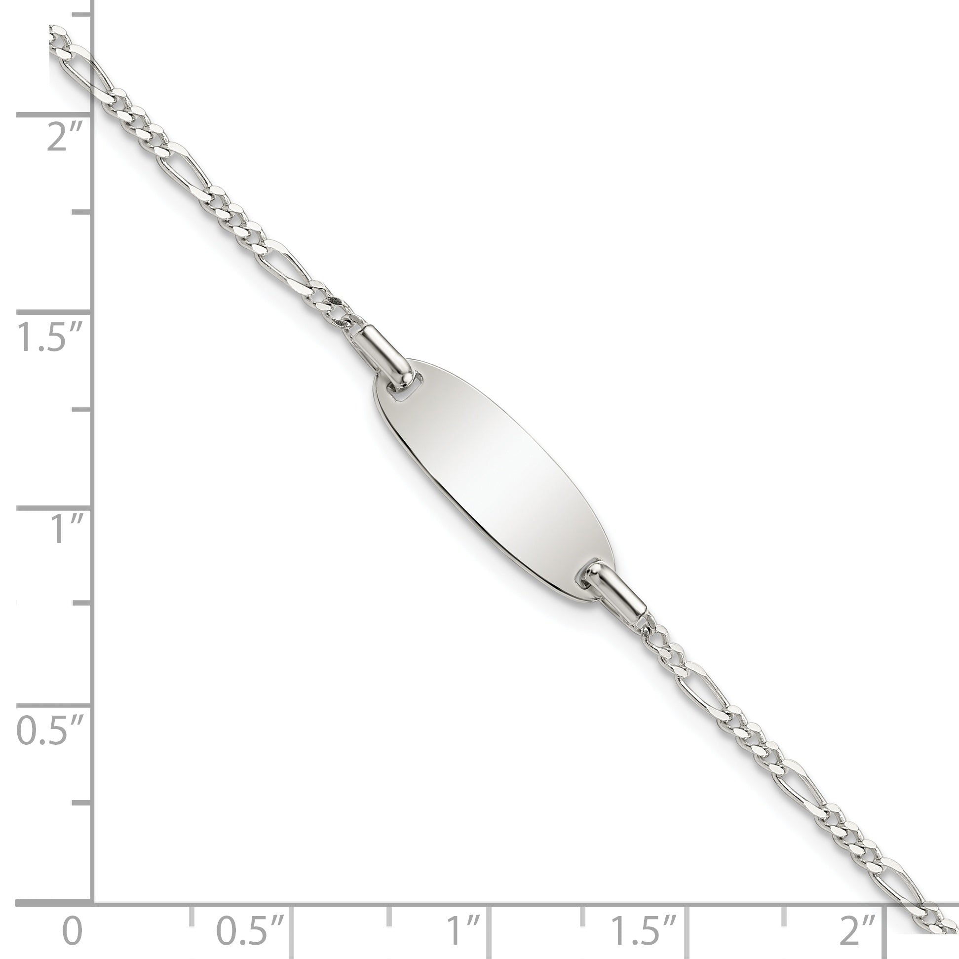 6 Inch Sterling Silver Polished Childrens 6In Id Bracelet