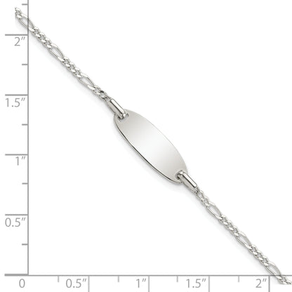 6 Inch Sterling Silver Polished Childrens 6In Id Bracelet