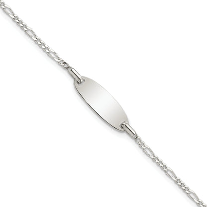 6 Inch Sterling Silver Polished Childrens 6In Id Bracelet