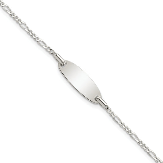 6 Inch Sterling Silver Polished Childrens 6In Id Bracelet