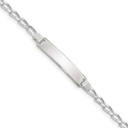 6 Inch Sterling Silver Children'S Id Bracelet