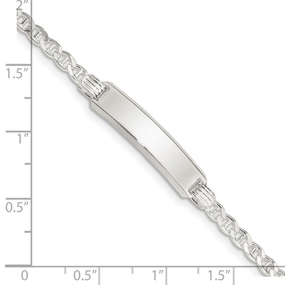 6 Inch Sterling Silver Children'S Id Bracelet