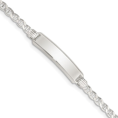 6 Inch Sterling Silver Children'S Id Bracelet