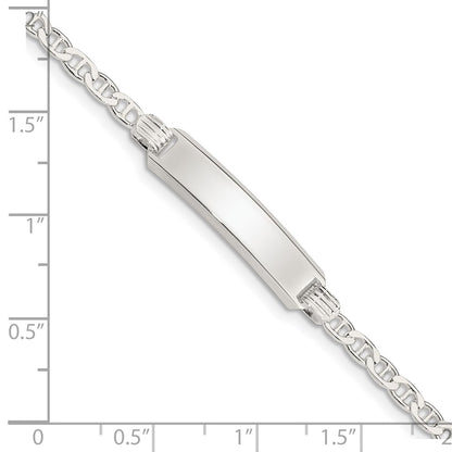 6 Inch Sterling Silver Children'S Id Bracelet