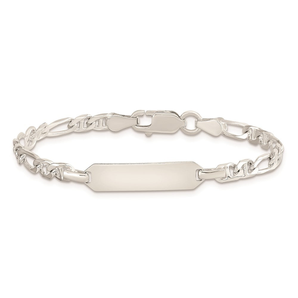 5 Inch Sterling Silver Childrens Id Anchor 5In Plus 1In Ext Link Bracelet