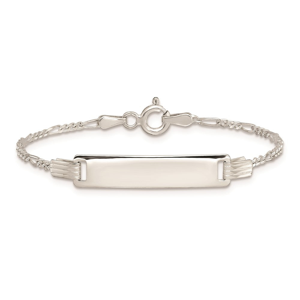 6 Inch Sterling Silver 6Inch Polished Engraveable Childrens Id Bracelet