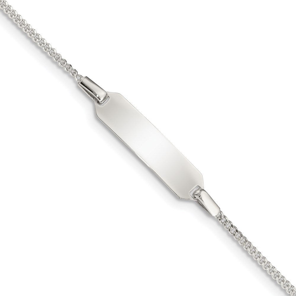 5 Inch Sterling Silver Childrens 5In Plus 1In Ext Id Curb Link Bracelet
