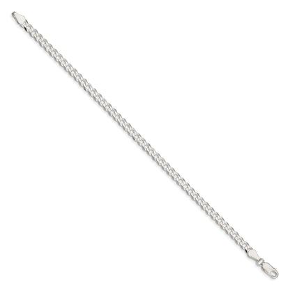7 Inch Sterling Silver 4.7mm Flat Curb Chain Bracelet