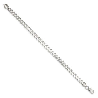 7 Inch Sterling Silver 5.75mm Flat Curb Chain Bracelet