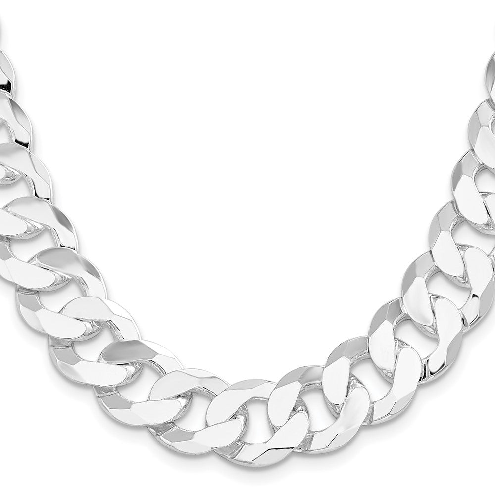 26 Inch Sterling Silver 16mm Flat Curb Chain Necklace – goldia.com.au
